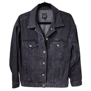Wild Fable Black Denim Jean Jacket Womens Size XS